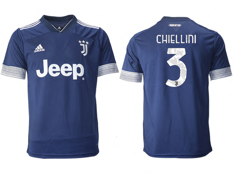 Men 2020-2021 club Juventus away aaa version #3 blue Soccer Jerseys->juventus jersey->Soccer Club Jersey